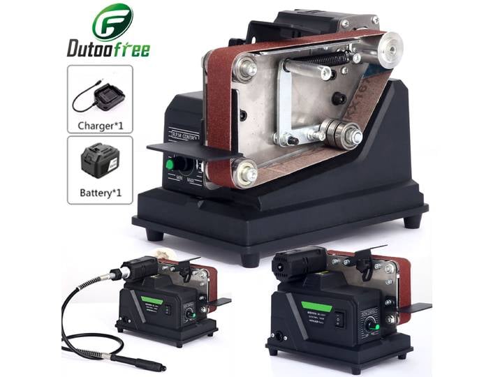 Mini ponceuse à bande électrique, 180W, 10 pièces, 533x30mm, adaptée à la batterie Makita 18V