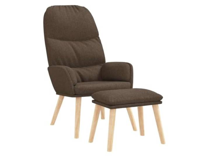 Fisinber Relaxsessel mit Hocker 2-tlg Set Taupe Polstersessel Ergonomischer TV-Sessel mit Fußhocker fürs Wohnzimmer, bequemer Schaumstoffpolsterung und soliden Kautschukholz-Beinen.