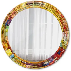 SPIEGEL Ø70 cm Rund mit Aufdruck