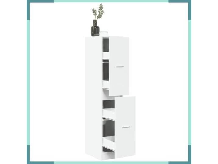 ASHATA Armoire d'apothicaire blanc 30x41x144 5 cm bois d'ingénierie -FHE855169