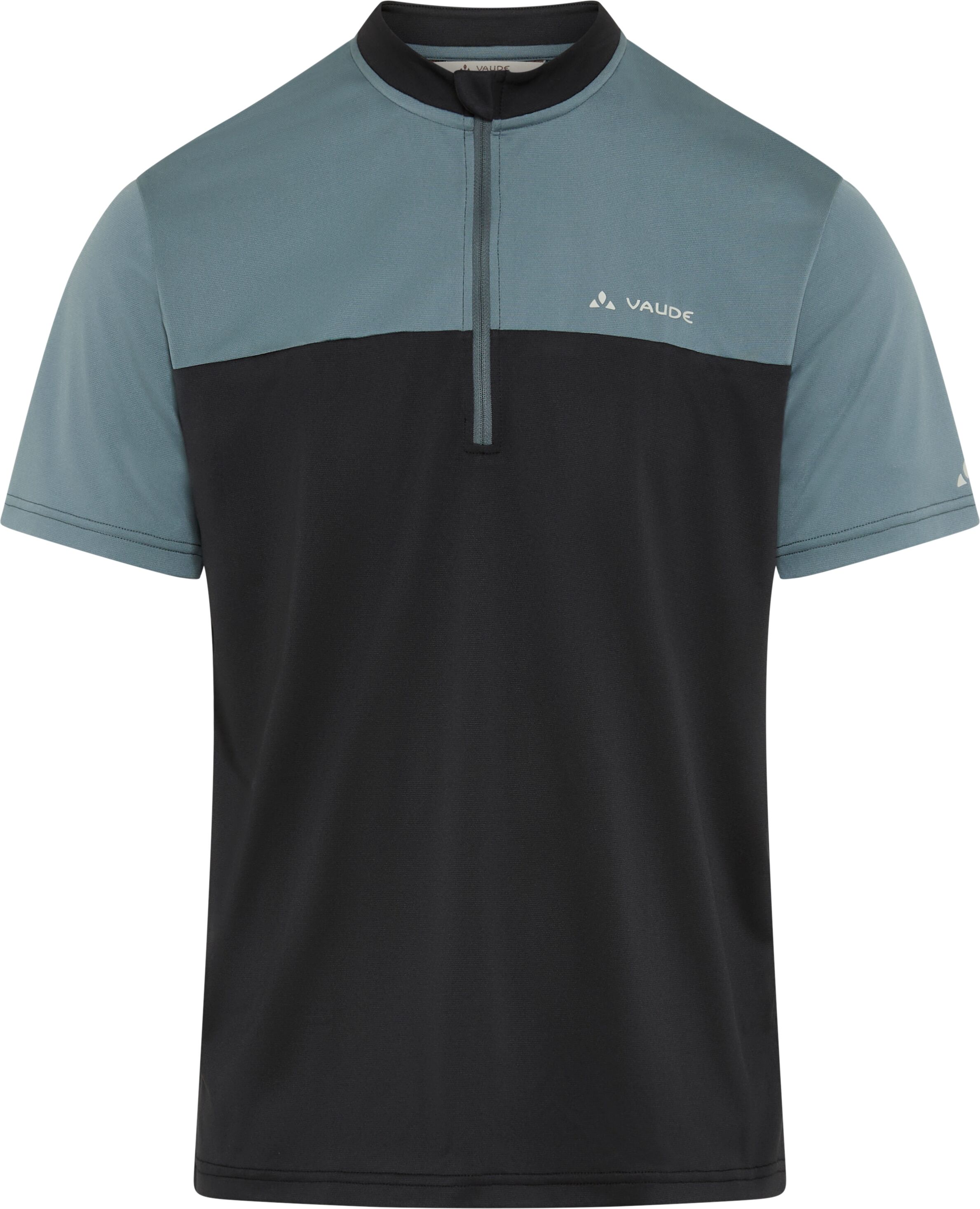 Radtrikot VAUDE "SE ME FELLING HZIP T-SHIRT", Herren, Gr. M, schwarz (heron), Obermaterial: 100% Polyester, Trikots Radtrikot, sportlicher Stil heron M