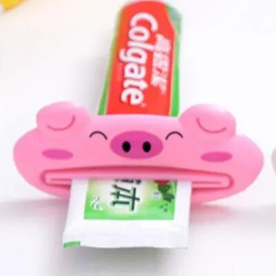 USA Free Shipping Shop Cute Animal Toothpaste Tube Squeezer Fun Kids Toothpaste Dispenser For Bathroom pink