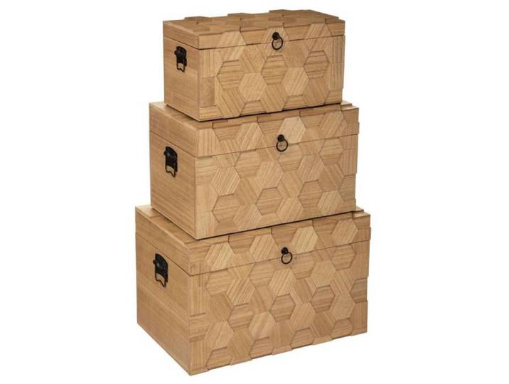 Set de 3 malles  Arty  L47/53/60cm - Atmosphera Créateur d'intérieur
