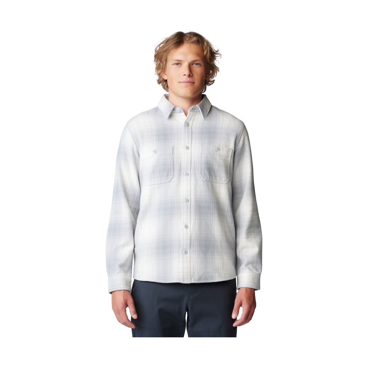 Mountain Hardwear Plusher Long Sleeve Shirt glacial ombre buffalo check print (098) L 191599-098-L