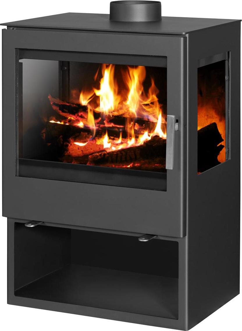 Kaminofen Conforto Modena Vision Stahl schwarz 9,8 kW