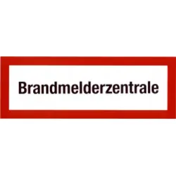Hinweisschild BME/BMZ "Brandmelderzentrale", 297x105mm, PVC selbstklebend