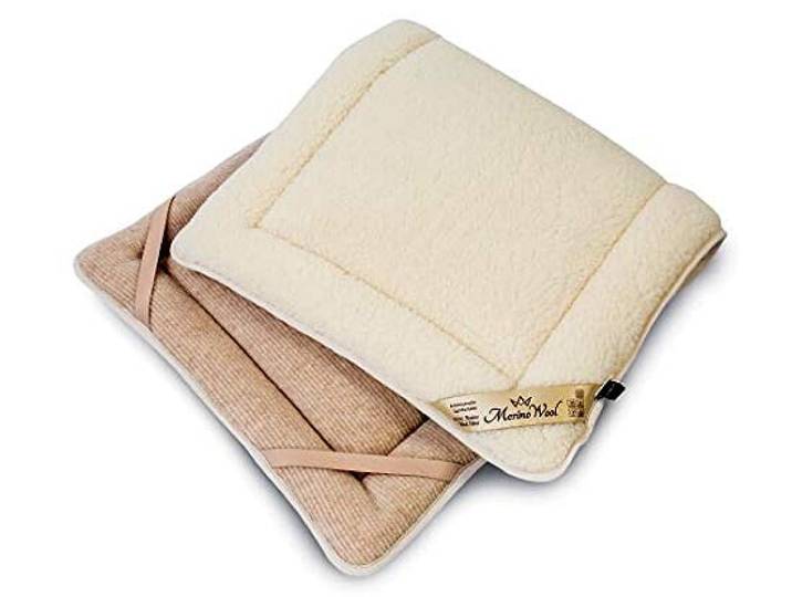 Merino Wool Bedding Reversible Cot bed Mattress Topper PERUGIANO 100% Merino Wool THICK, Protector, Pad Cot bed,Crib Bed Pad Cover 70 x 140cm COT BED size WOOLAMRK