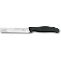 Victorinox Swiss Classic Gemüsemesser, 6er Set, gerader Schliff, schwarz, Küchenmesser, Schwarz