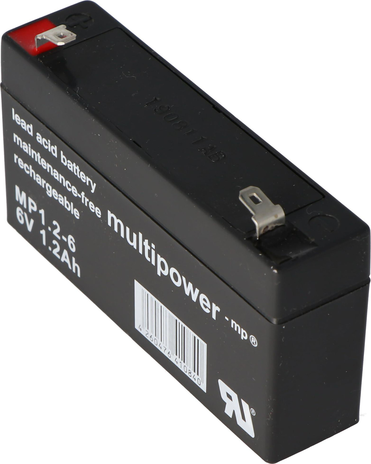Multipower MP1.2-6 oplaadbare loodzuurbatterij, 6 Volt, 1200mA