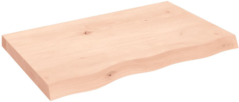 Alpen Home vidaXL Table Top Wooden Desk Top for Table Treated Solid Wood Oak Live Edge Natural 50cm H x 80cm W x 6cm D