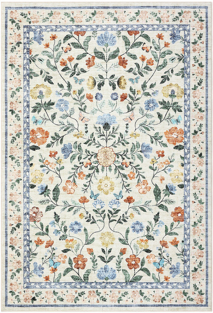 Brambly Cottage Floral Area Rug Green 160*230cm