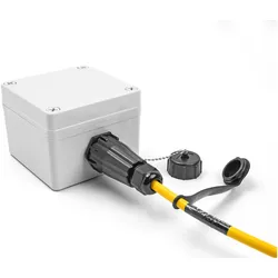 Delock LWL Einbaubuchse LC Duplex zu LC Duplex mit Verschlusskappe Singlemode IP68 staub- und wasser (Netzwerk Kupplung), Zubehör Netzwerk