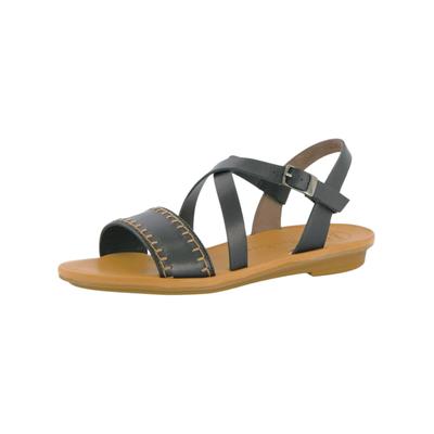 Riemchensandale PAUL GREEN "Paul Green Sandalen Glattleder", Damen, Gr. 38,5, schwarz, Glattleder, Schuhe Riemchensandale