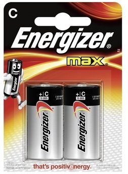 Energizer Max Alkaline C Batteri, 2 Stk.