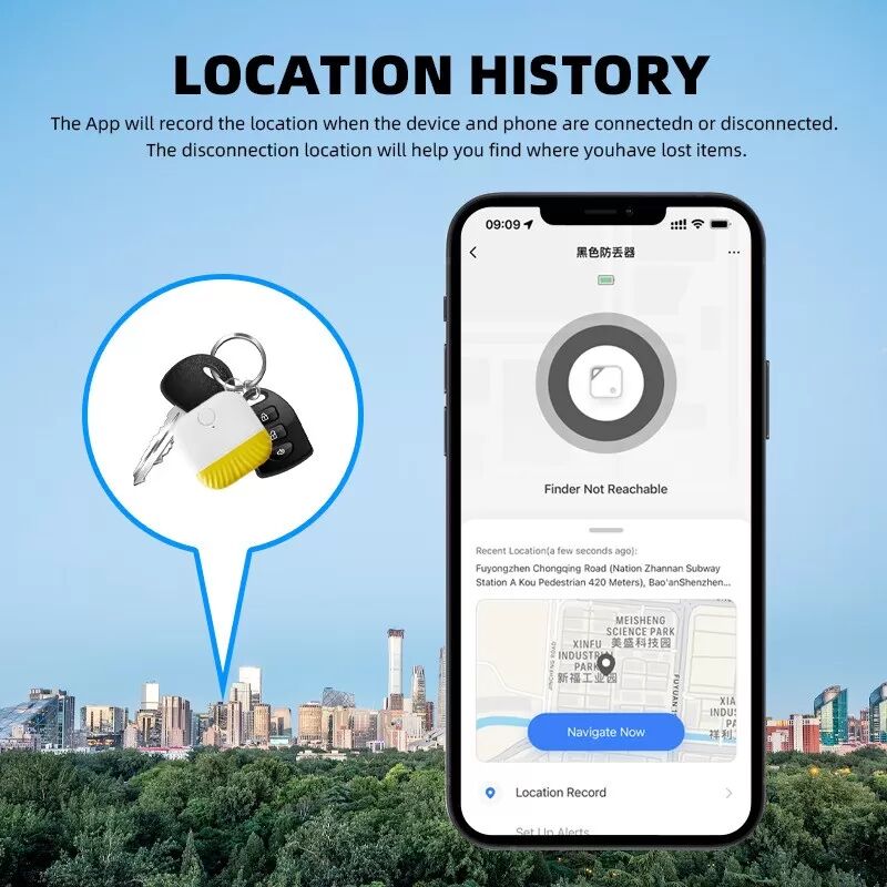 INF Blauer Bluetooth Anti-Verlust Tracker - Verlieren Sie nie wieder Ihre Wertsachen