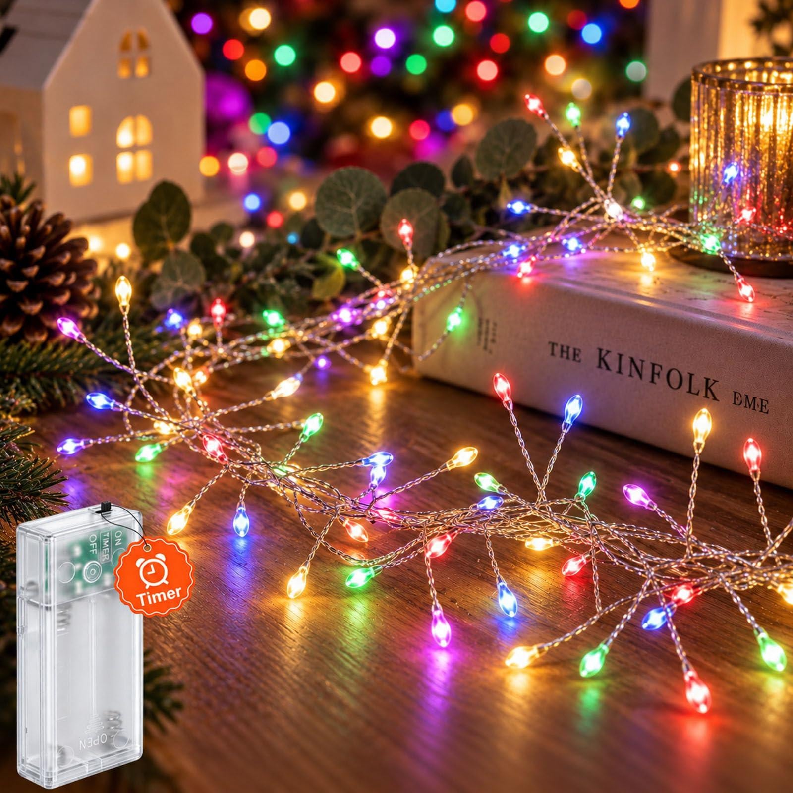 Dripio Kleurrijke LED-lichtslingering met 50 LED's en USB-aansluiting, 1,5 meter