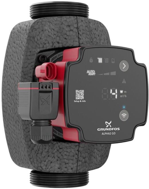 Grundfos ALPHA2 GO Hocheffizienz-Umwälzpumpe 93074230 32-90 180, DN32, 180 mm, EEI 0,20, selbstregelnd