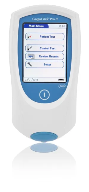 Roche Diagnostik CoaguChek Pro II Gerät - incl. Netzteil, Ärztliche INR-Kontrolle einfach, schnell und zuverlässig 07210841003