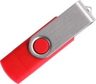 USB-Stick C5, mit 1 x USB 3.0 & 1 x USB Typ-C, bis zu 4,8 GB/s, duplexfähig, Speicherkapazität 32 GB, rot