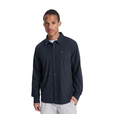 Langarmhemd QUIKSILVER "Mw Premium Stretch", Herren, Gr. M, schwarz, Obermaterial: 98% Baumwolle, 2% Elasthan., Hemden