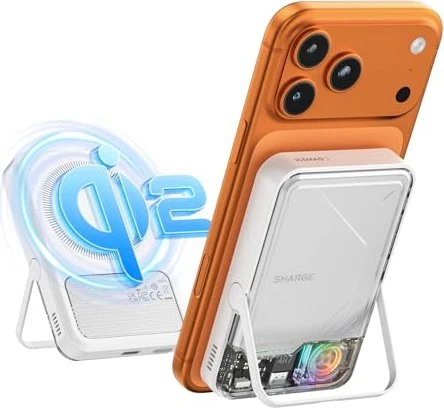 SHARGE ICEMAG 2 Powerbank, 10.000mAh, 15W Qi2, 30W USB-C - transparent