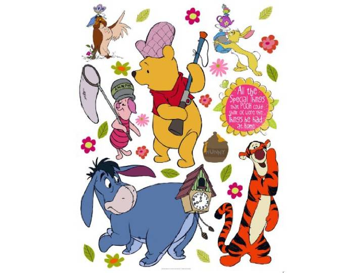 AG Winnie l'ourson/Maxi Stickers muraux 85x65cm