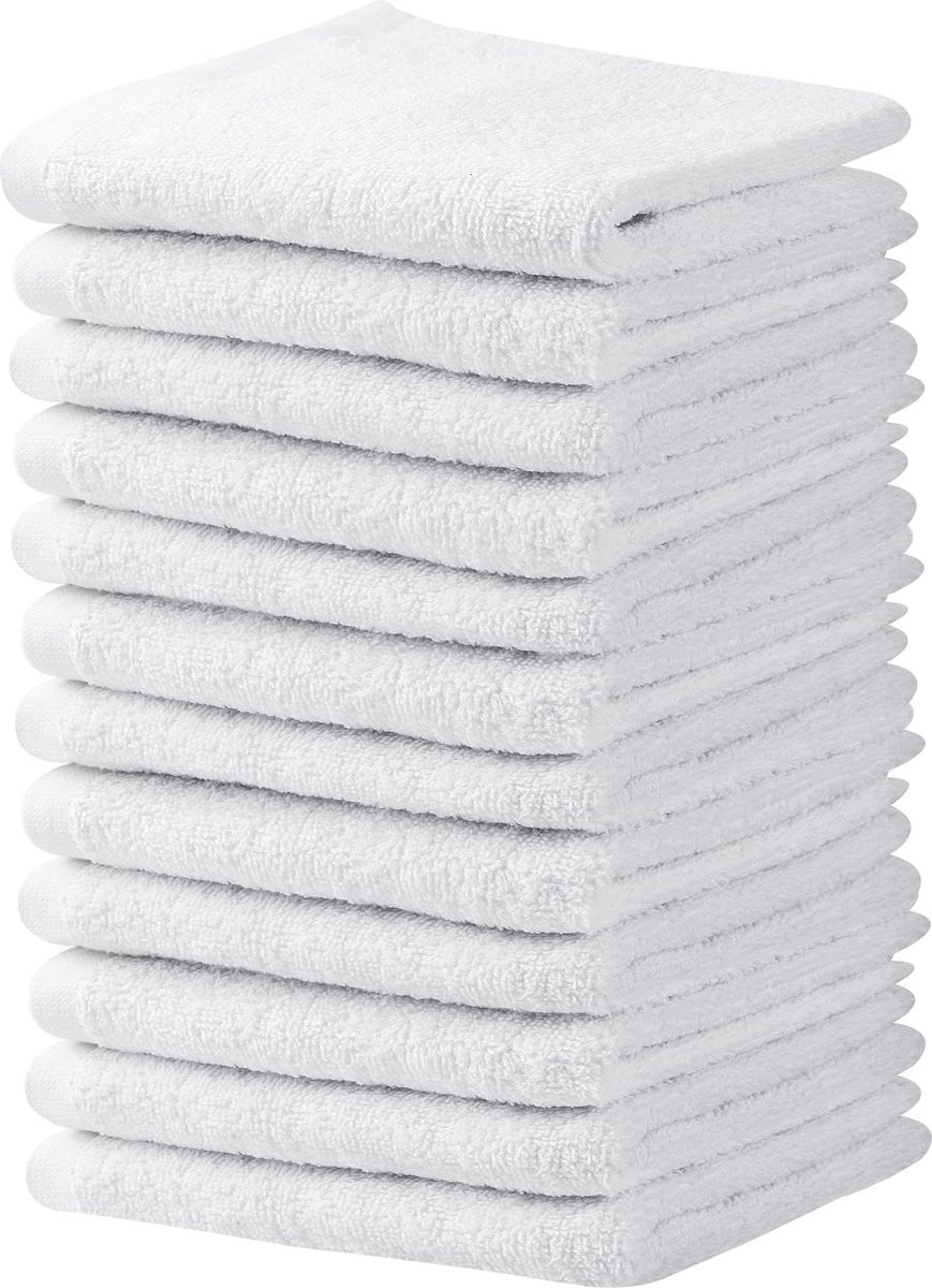 Omgoods - 12 stuks witte salon handdoeken, 40 x 60 cm