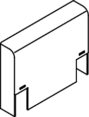 Hewi System 900 Abdeckung 67373 Edelstahl matt geschliffen, oben
