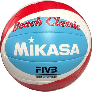 Mikasa Beachvolleyball Beach Classic BV543C-VXB-YS, Größe 5, rot/blau/weiß, 280 Gramm, Trainingsball