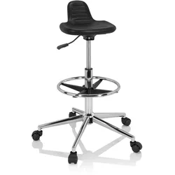 hjh OFFICE Drehhocker TOP WORK 03 I Hartschaum ohne Armlehnen