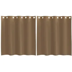 vidaXL Voile Vorhänge mit Ösen 2 Stk. Hellbraun