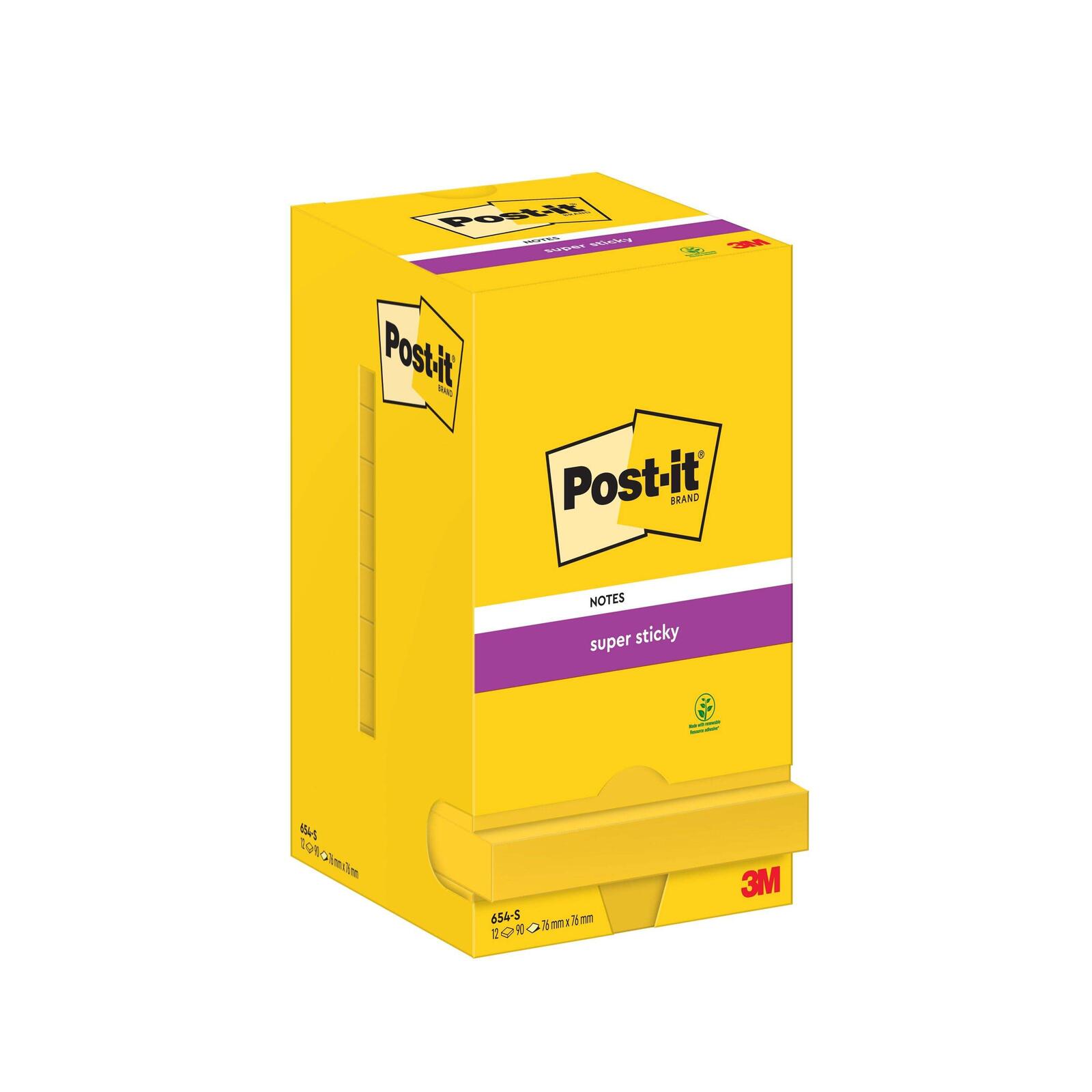 Post-it® Haftnotizen 7,6 x 7,6 cm 654-S12