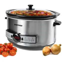 Syntrox Germany 4,5 Liter Digitaler Slow Cooker mit Timer