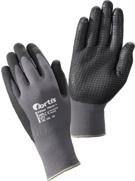 Fortis Strickhandschuh 4317784794046 PU/Nylon,grau, Gr.7
