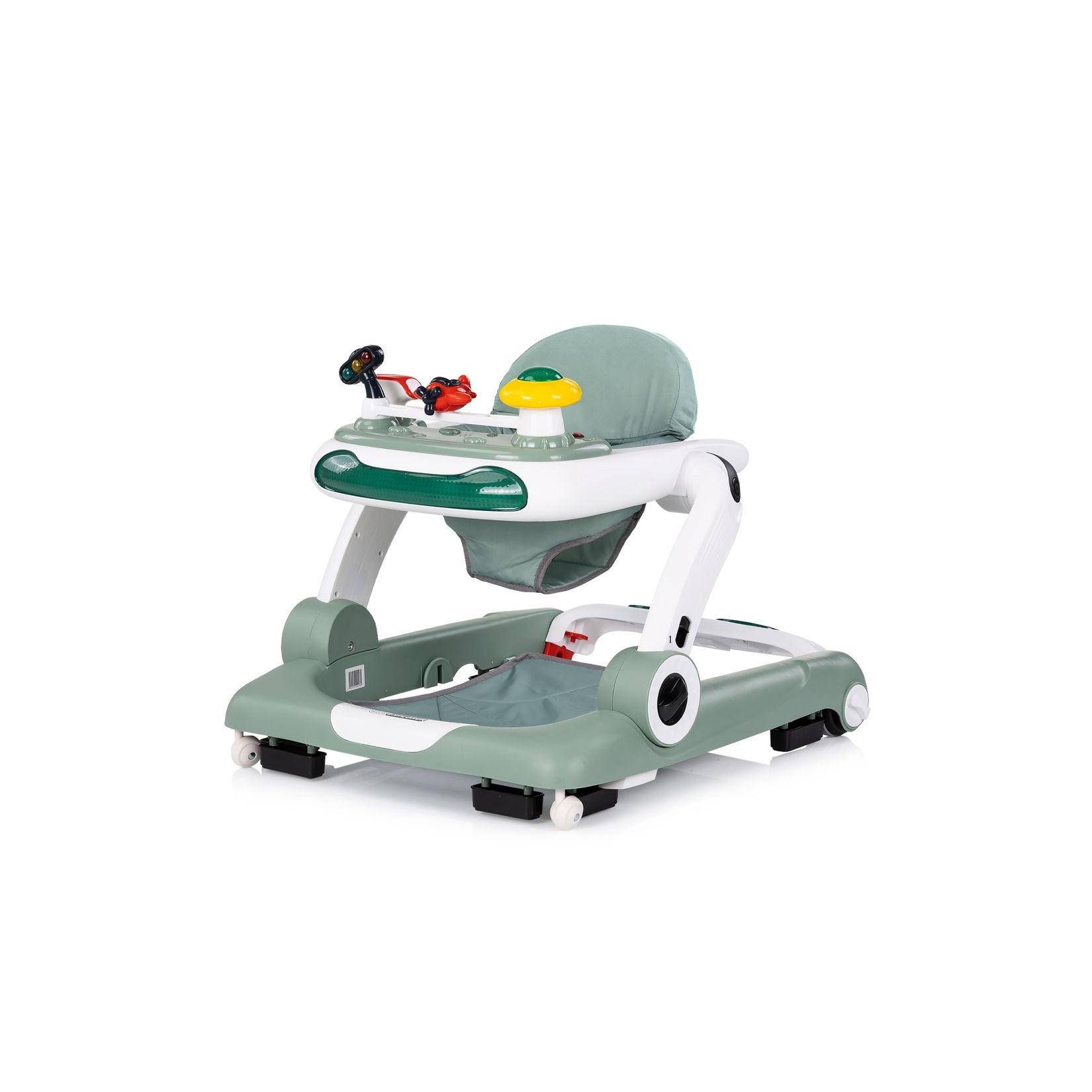 Chipolino Lauflernhilfe little Explorer 4 in 1 Laulernwagen Musik Stopper Räder grün