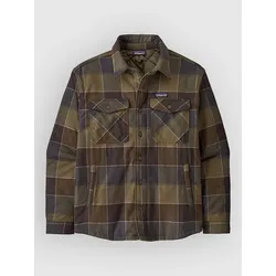 Patagonia LW Insulated Fjord Flannel Hemd snow owl / basin green Gr. XXL