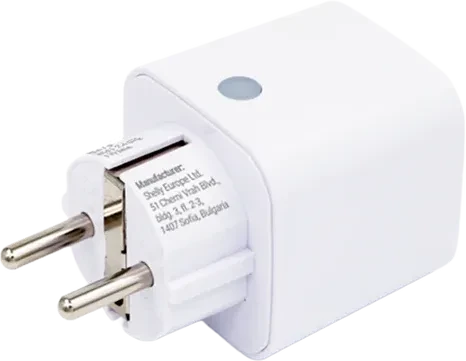 Shelly Plug & Play Plug M Gen3 White . Smarter Zwischenstecker . 13A . Messfunktion . WLAN . BT . weiß