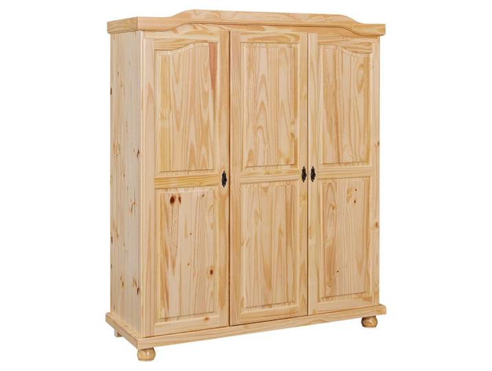 Mid.you Drehtürenschrank, Natur, Holz, Kiefer, massiv, 4 Fächer, 150x180x56 cm, Schlafzimmer, Kleiderschränke, Drehtürenschränke