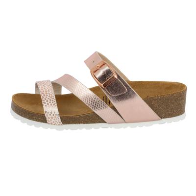 Pantolette LICO "Pantolette Natural Glitter", Damen, Gr. 37, Synthetik, rosa, Schuhe Pantolette