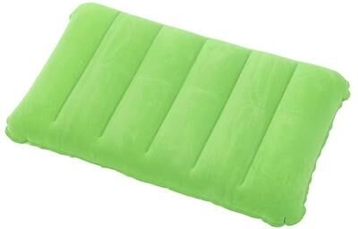 Inspired Finds TravelEase Flocked Inflatable Neck Pillow Ultra Compact Support For Travel, Camping & Business Trips green