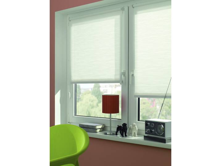 Seitenzugrollo GARDINIA EASYFIX Rollo Dekor Streifen Gr. 1, weiß, B:60cm H:150cm, Polyester, Rollos, Seitenzugrollo, mit Streifen Motiv