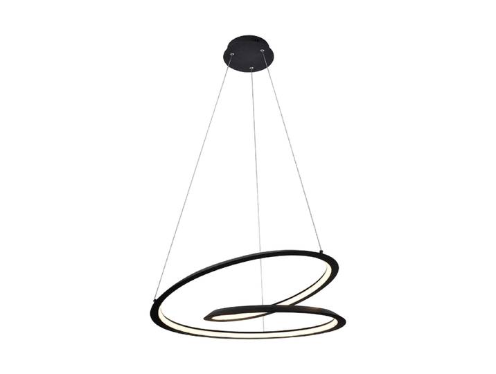 Dimmbare LED Design Pendellampe „Looping“ Mattschwarz Ø 60 cm Schuller