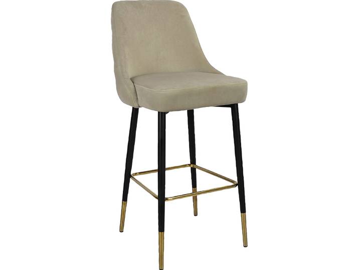 Hochstuhl KAYOOM Barstuhl Mojo, gesteppte Rückenlehne , grau (taupe), B:53cm H:110cm T:57cm, Polyester, Stühle, Hochstuhl, modern, elegant, Unaufdringliche moderne Farbauswahl