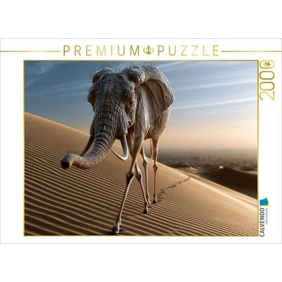 CALVENDO Puzzle Wüstenelefant | 2000 Teile Lege-Größe 90x67cm Foto-Puzzle für glückliche Stunden