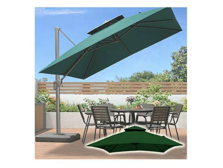 Ersatz-Baldachin for quadratischen Freischwinger-Schirm, 1 Stück (Montagehalterung Nicht im Lieferumfang enthalten)(Green,300x400cm/10x13ft)