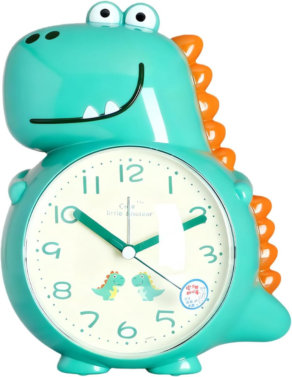 Interactieve kinderwekker met dieren en spraak, Groen, Breedte: 18,8 cm