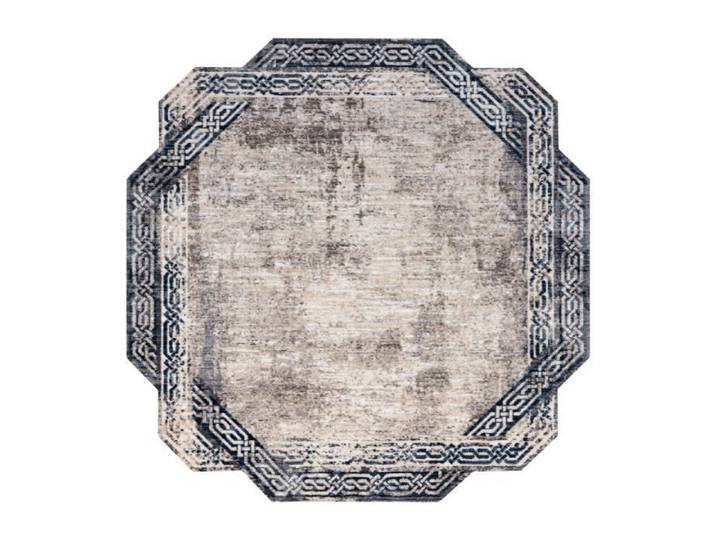 Tapis - RUGSX - TINE 75425B - Vintage - Gris/Bleu foncé - 195x195 cm - Asymétrique
