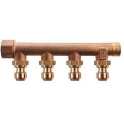 Roth, Rohrverbindungstechnik, fordelerrør 4 afgreninger x 15 mm indstik Euro-red