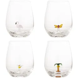 Bloomingville Misa Trinkglas, 4er Set, Ø 9xH12 cm, Set 1