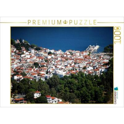 CALVENDO Puzzle Griechenland - Skiathos Stadt | 1000 Teile Lege-Größe 64x48cm Foto-Puzzle für glückliche Stunden